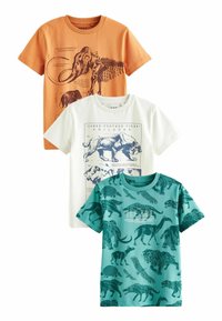 Next - SHORT SLEEVE GRAPHIC 3 PACK STANDARD - Potiskana majica - orange teal blue the ice age Miniaturna slika 1