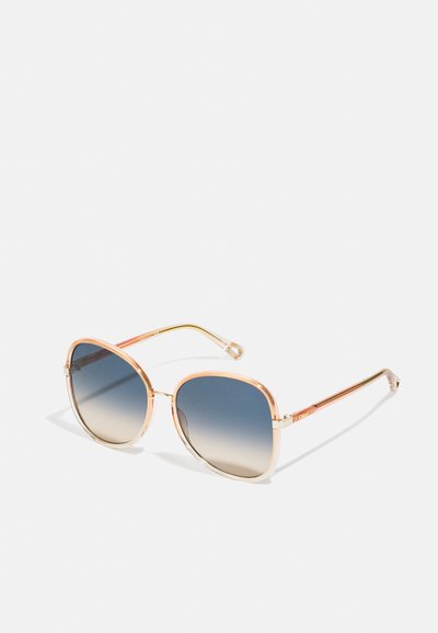 CHLOÉ FRANKY OVERSIZED ROUND ACETATE SUNGLASSES - Sunglasses - orange/multicolor
