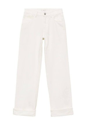 WIDELEG WITH TURNED-UP HEM TEEN - Flared jeans - off-white