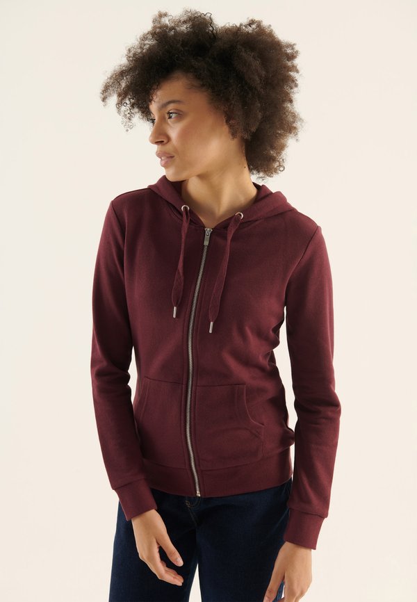 Zip-up sweatshirt - bordeaux