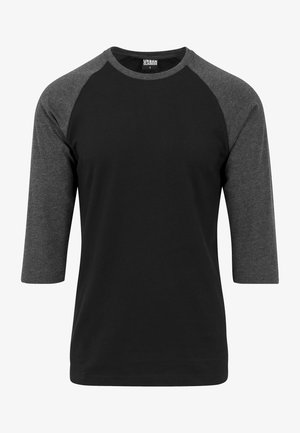 CONTRAST 3/4 SLEEVE RAGLAN - Bluză cu mânecă lungă - blk/cha