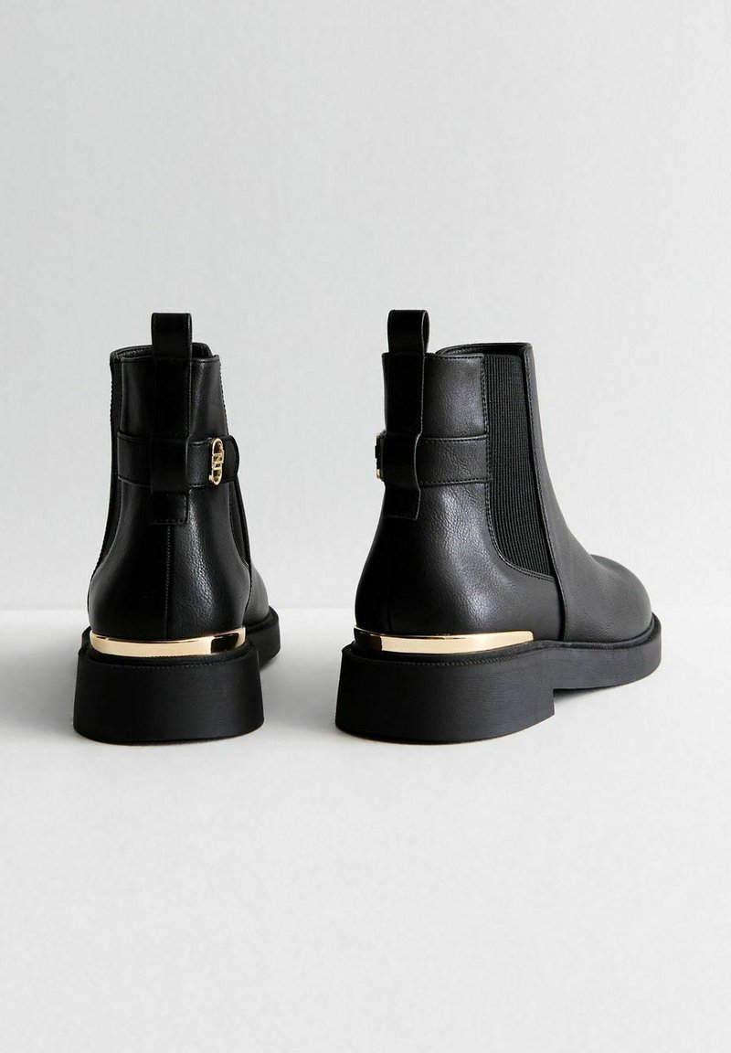 Bottes Talons New Look Noires Et Dorées Cloutées - Taille UK 3 (EUR 36) - Occasion Bon état