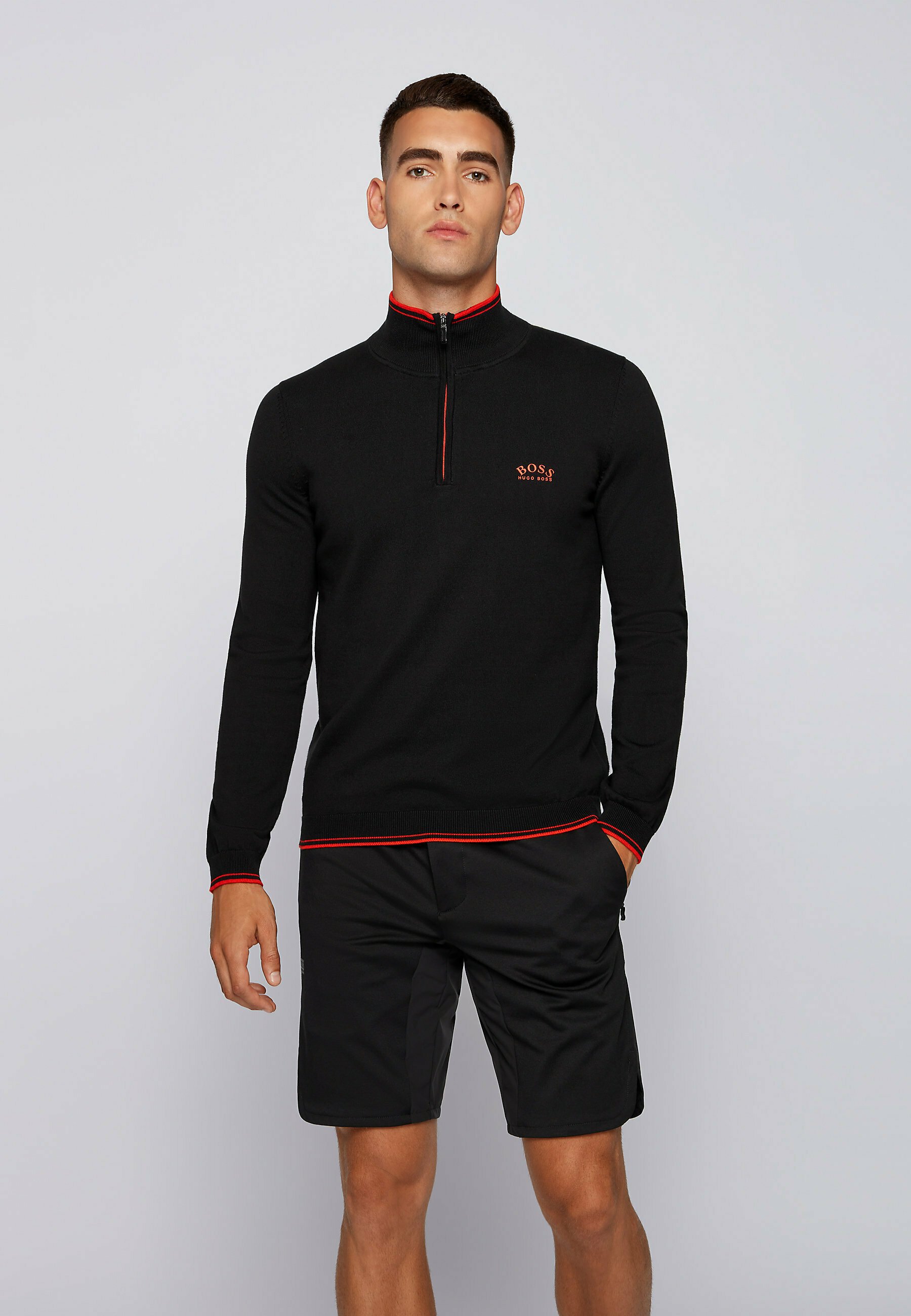 BOSS ZITOM - Strickpullover - black/schwarz