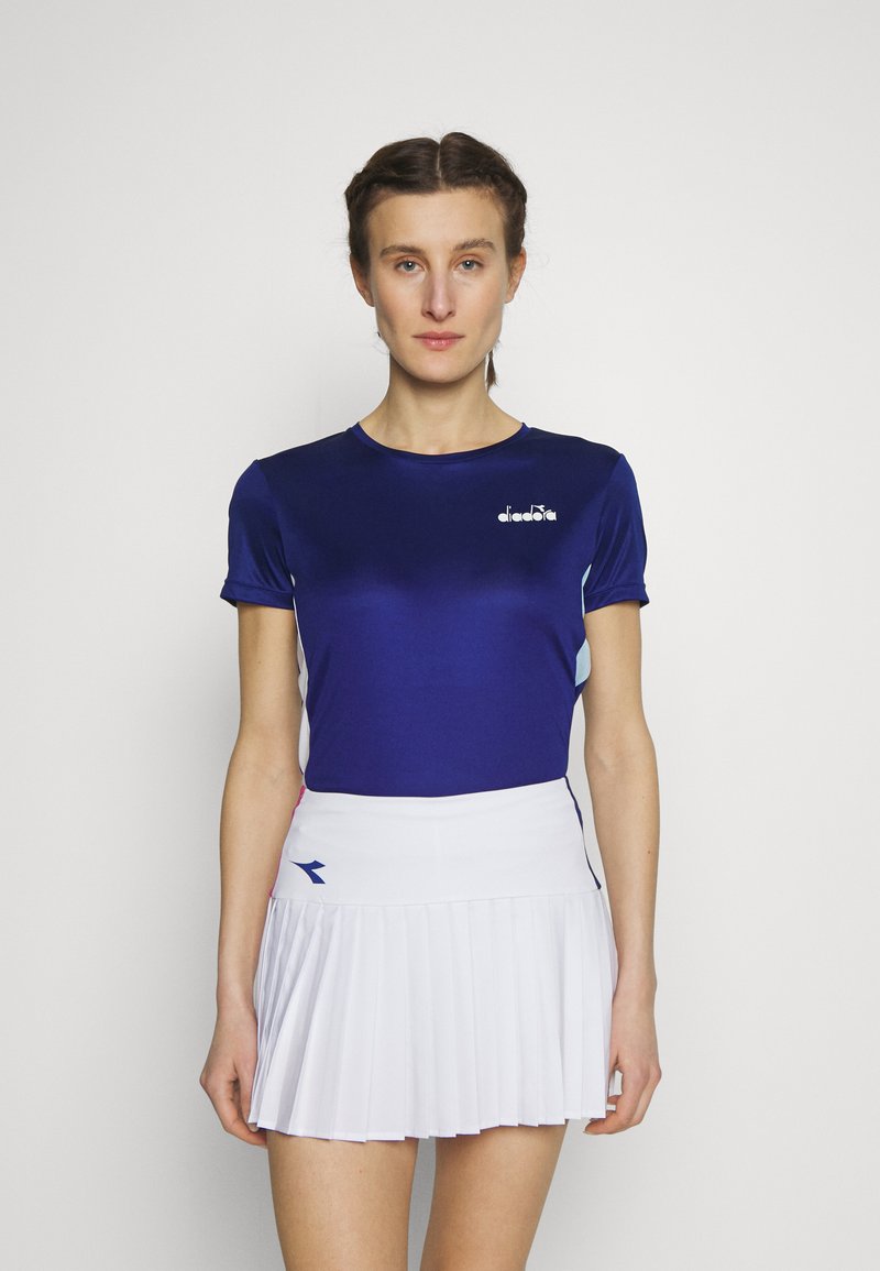 Diadora Sports T-shirt - blue print/dark blue - Zalando.co.uk