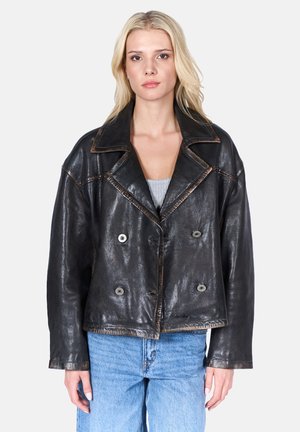 Freaky Nation ABBIE - Leren jas - used black