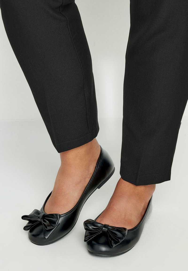 Yours Clothing EXTRA WIDE FIT BOW - Ballerinat - black