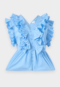 YASRUNA RUFFLE - Bluse - della robbia blue