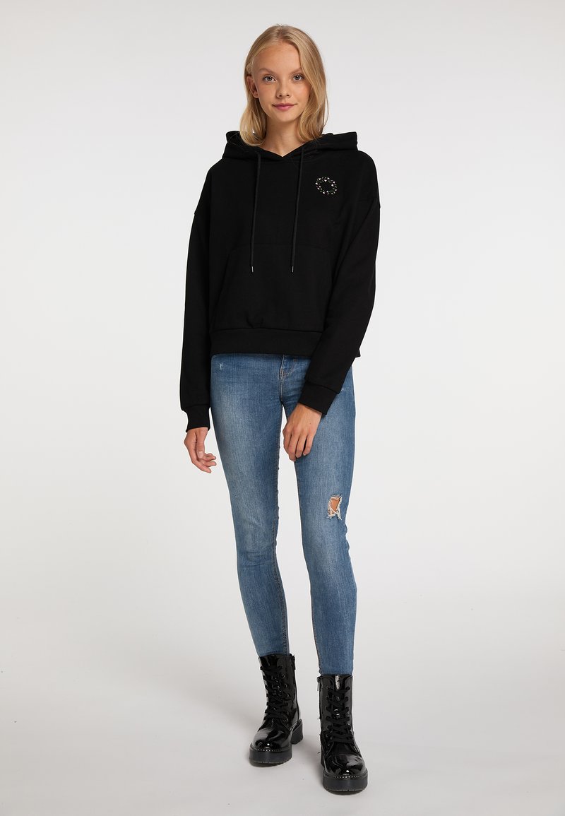 Damen Sweatshirts | myMo MYMO BLONDA Kapuzenpullover schwarz - JA24433 Damen Sweatshirts | myMo MYMO BLONDA Kapuzenpullover schwarz - JA24433