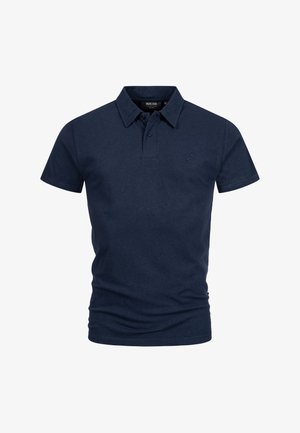 Polo shirt blu navy in cotone. Presenta un colletto, due bottoni e un piccolo logo sul petto. Maniche corte.