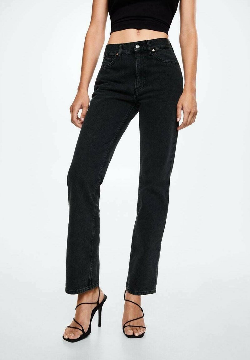 Mango Jean droit - black denim