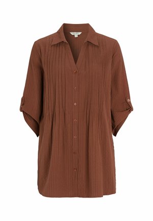 Cellbes of Sweden, TUNIC IN SEERSUCKER WITH POCKETS - Hemdbluse - rust