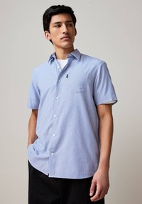 Next REGULAR FIT - EASY IRON SHORT SLEEVE OXFORD 2 PACK   - Overhemd - blue bengal blue dobby