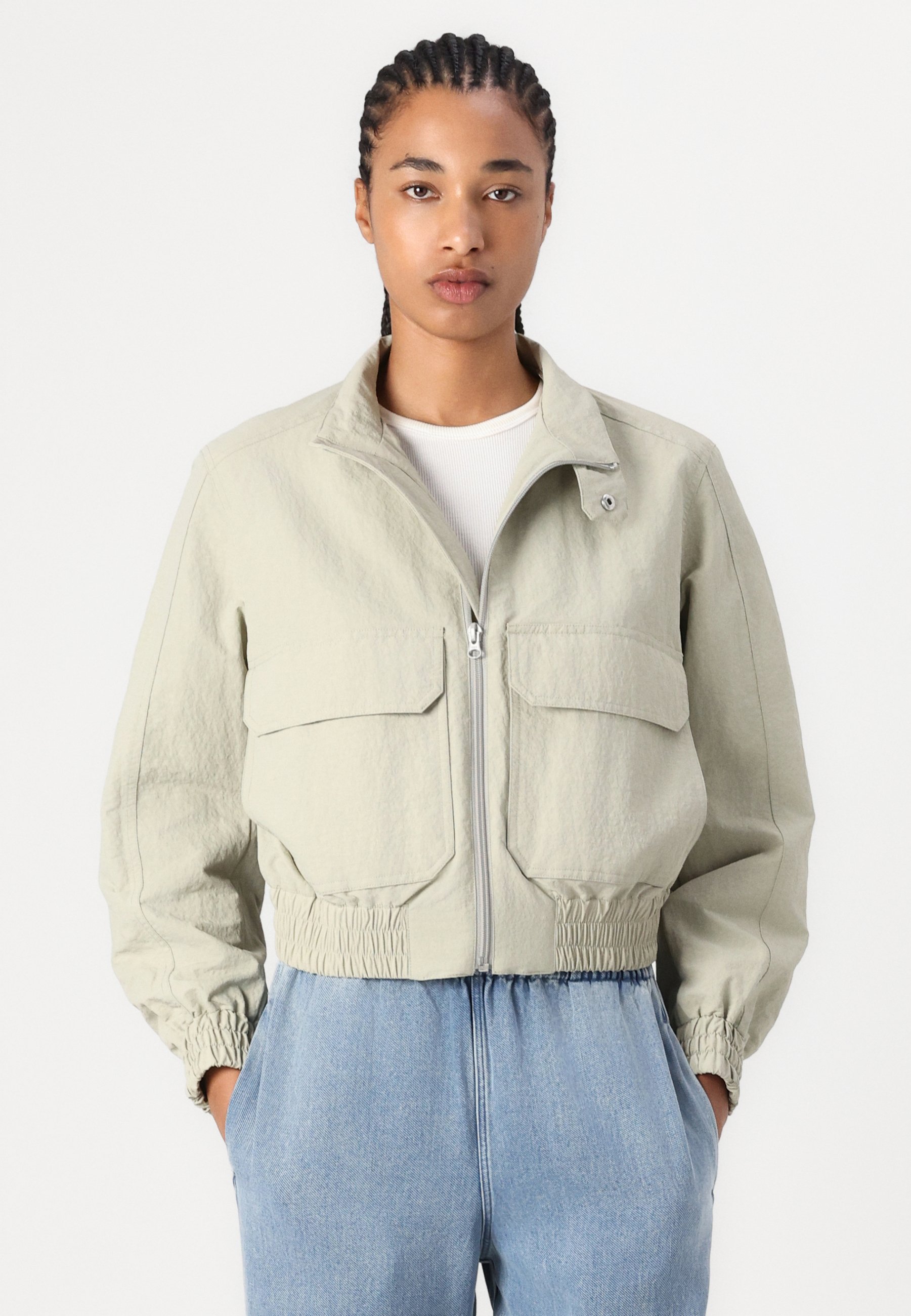 Samsøe Samsøe RIA JACKET - Bomber Jacket - agate gray/light green
