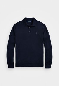 WOOL POLO-COLLAR JUMPER  - Maglione - hunter navy