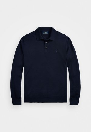 Polo Ralph Lauren WOOL POLO-COLLAR JUMPER  - Stickad tröja - hunter navy