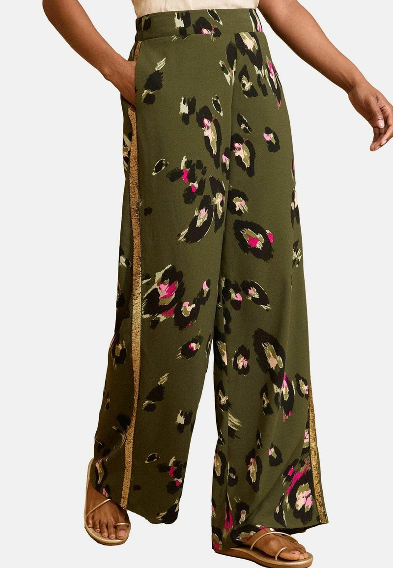 Love & Roses - Trousers - khaki green, Enlarge
