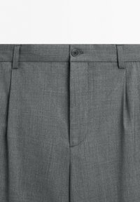 Massimo Dutti COOL WOOL BLEND DARTED TROUSERS - Stoffhose - dark grey
