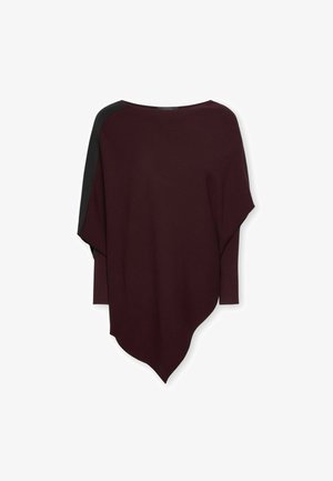 Elena Mirò, MAGLIA KIMONO CON ORLO ASIMMETRICO - Kapper - bordeaux
