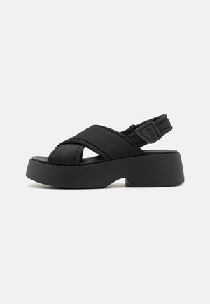 TASHA - Sandalen met plateauzool - black