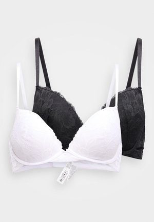PERFECT PADDED BRA 2 PACK - Bøjle-bh - black/white