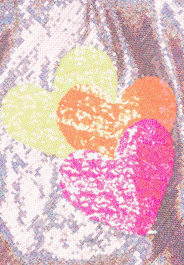 SHORT SLEEVES TEE SEQUINS ALL OVER - Print T-shirt - lame silver2