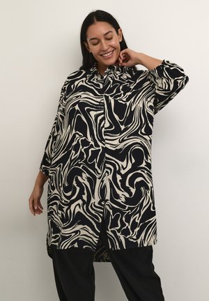 Kaffe Curve CALA  - Camisa - black white graphic paint