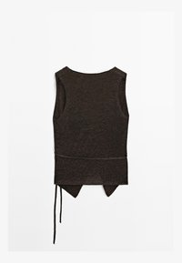Massimo Dutti Waistcoat - mottled dark brown