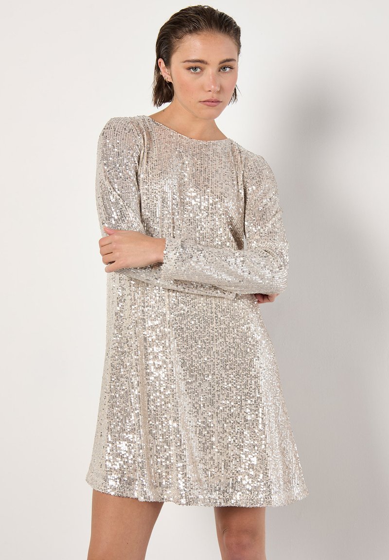 Apricot SEQUIN EMBELLISHED - Robe de soirée - stone