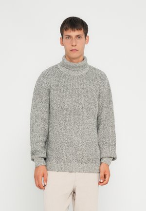 JORBLEECKER ROLL NECK - Jumper - sea salt/black