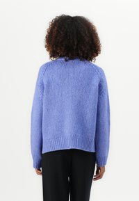 Marc O'Polo DENIM CARDIGAN LONG SLEEVE CREW NECK  - Kardiganas - medium blue melange