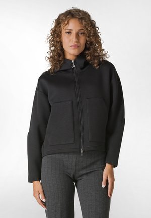Felpa con zip - black