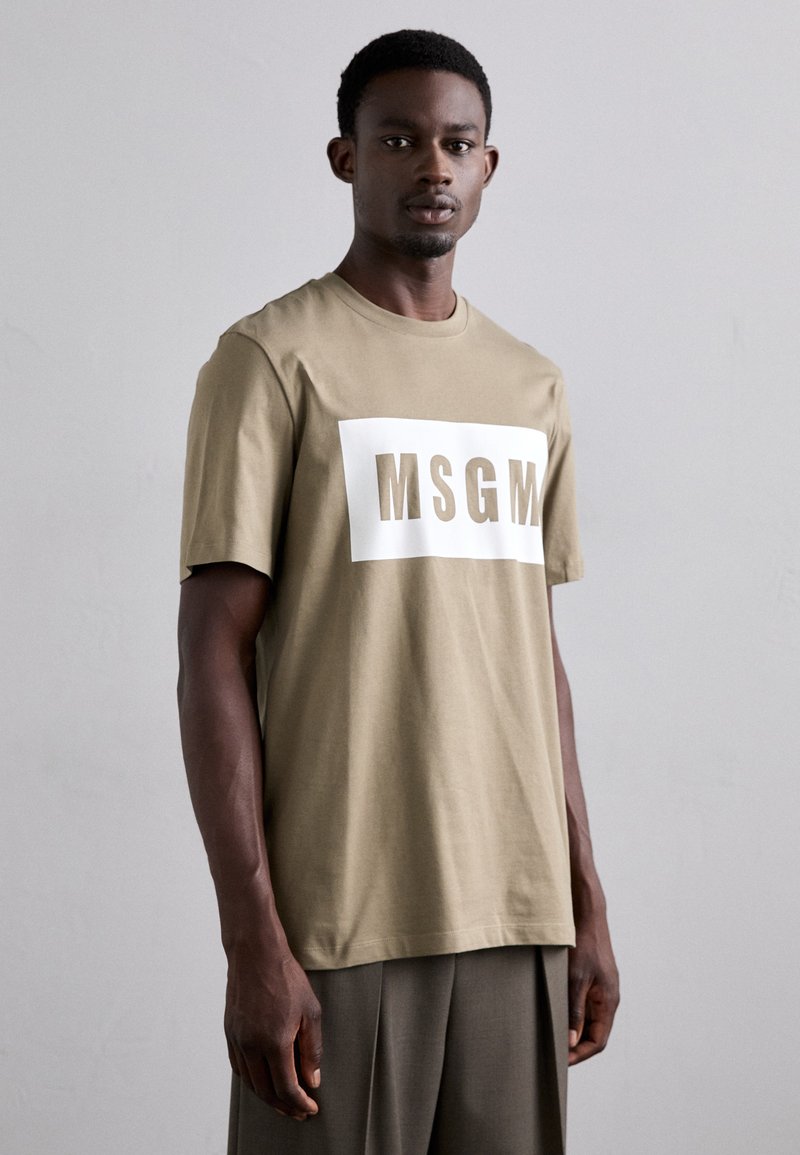 MSGM Potiskana majica - dark green