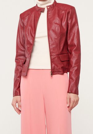 Imitatieleren jas - red