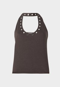 VERA HALTER EYELET  - Toppi - grey dark