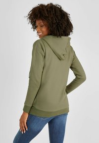 JoJo Maman Bébé 3-IN-1 HOODIE WITH BABY CARRIER PANEL MATERNITY - Mikina so zipsom - khaki