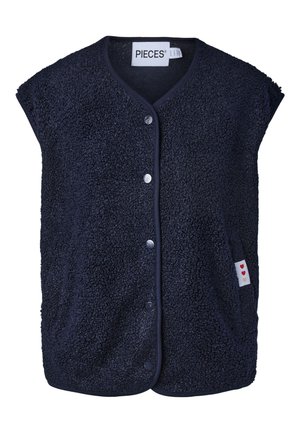 Pieces, VEST PCKATTY TEDDY - Vest - maritime blue
