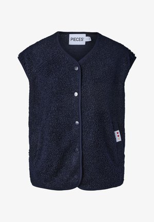 Pieces, VEST PCKATTY TEDDY - Bodywarmer - maritime blue