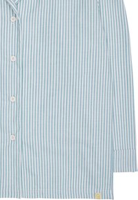 Camicia button-up a righe in cotone azzurro chiaro e bianco. Caratterizzata da un colletto classico e maniche lunghe con polsini. Logo distintivo sull'orlo.
