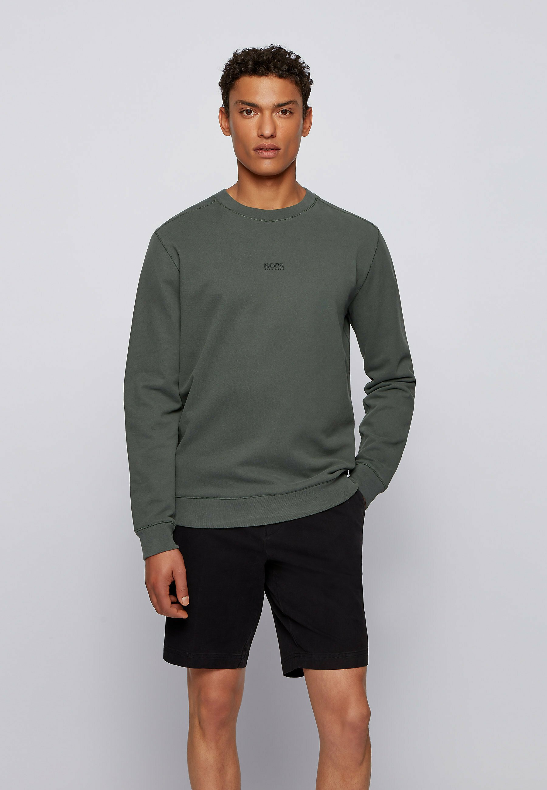 BOSS WEEVO - Sweatshirt - dark green/dunkelgrün