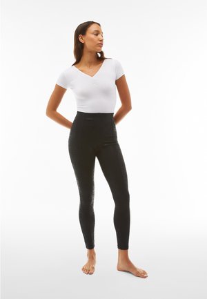 Leggings - animalier allover black coated