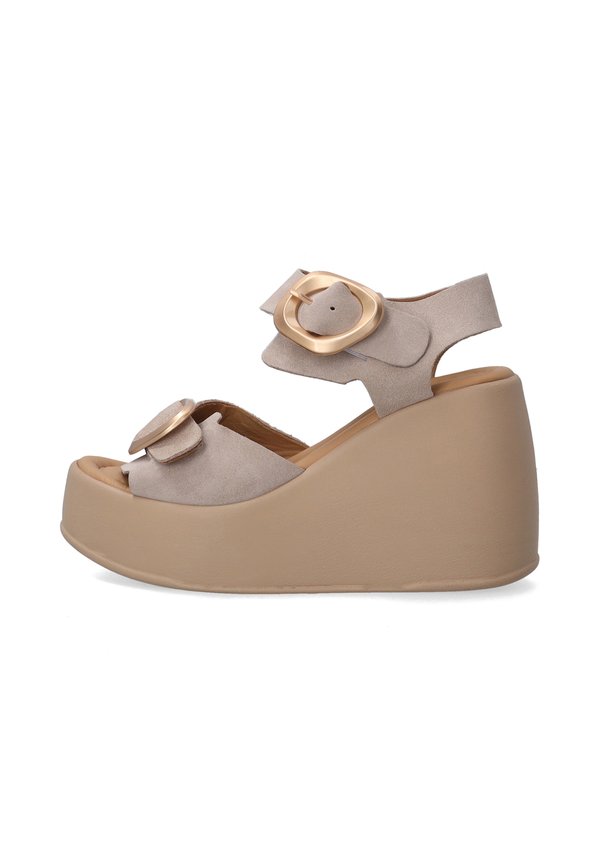 Plateausandalette - beige
