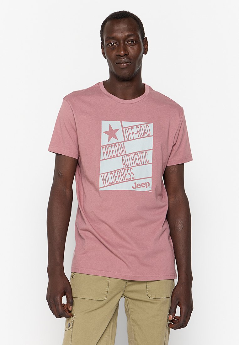 Jeep T-shirt print roze