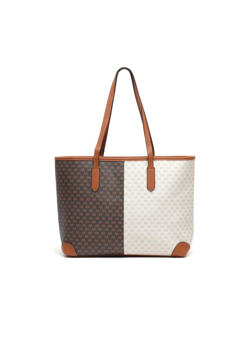 MISAKO BIGRAM - Tote bag - white light brown/white - Zalando.de