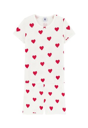 Petit Bateau, HEART PRINT  - Pyjama - marshmallow/terkuit