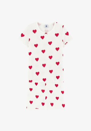 Petit Bateau, HEART PRINT - Pyjama - marshmallow/terkuit