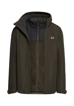 Jack Wolfskin, STONELITE 3IN1 JKT M - Hardshell jacket - obsidian moss