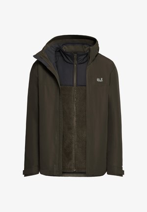 Jack Wolfskin, STONELITE 3IN1 JKT M - Hardshell jacket - obsidian moss