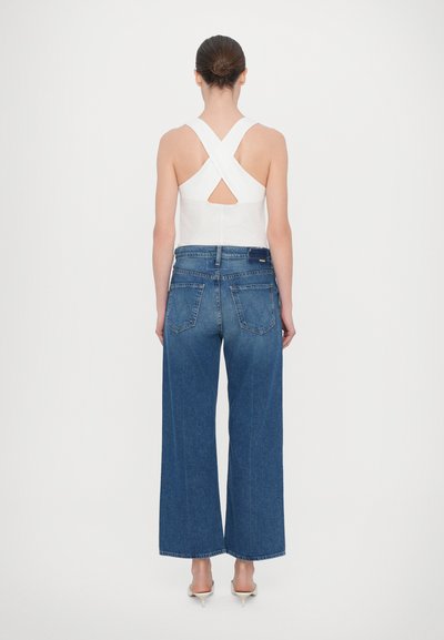 Mother THE DODGER ANKLE - Široke kavbojke - dark blue denim