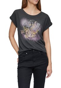 QS MIT FRONT - T-shirt print - schwarz