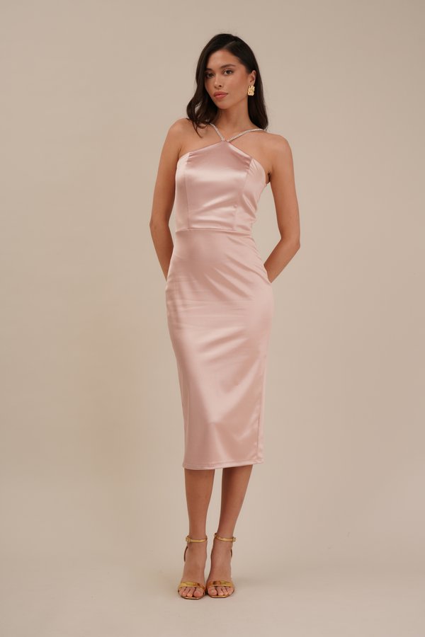 EMMA HALTER NECK MIDI - Jersey dress